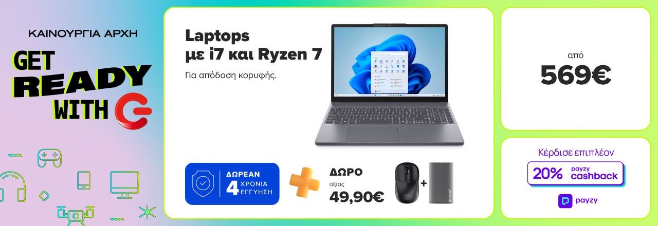 Laptops με Ryzen 7 & i7