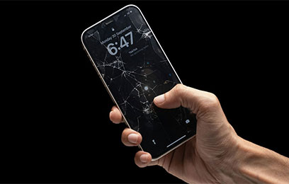 κινητό με σπασμένη οθόνη