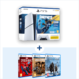 /product/gaming/consoles/ps5-consoles/playstation-5-slim-1tb-fortnite-chaos-marvel-s-spider-man-2-standard-ed-ps5-uncharted-legacy-of-thieves-collection-god-of-war-ragnarok-standard-edition/?productId=sku4710025