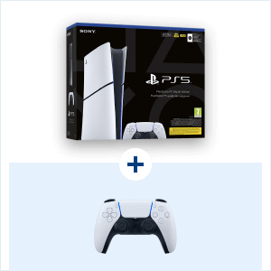 Playstation 5 Slim Digital Edit – 825GB + DDualsense Wireless Controller White V2