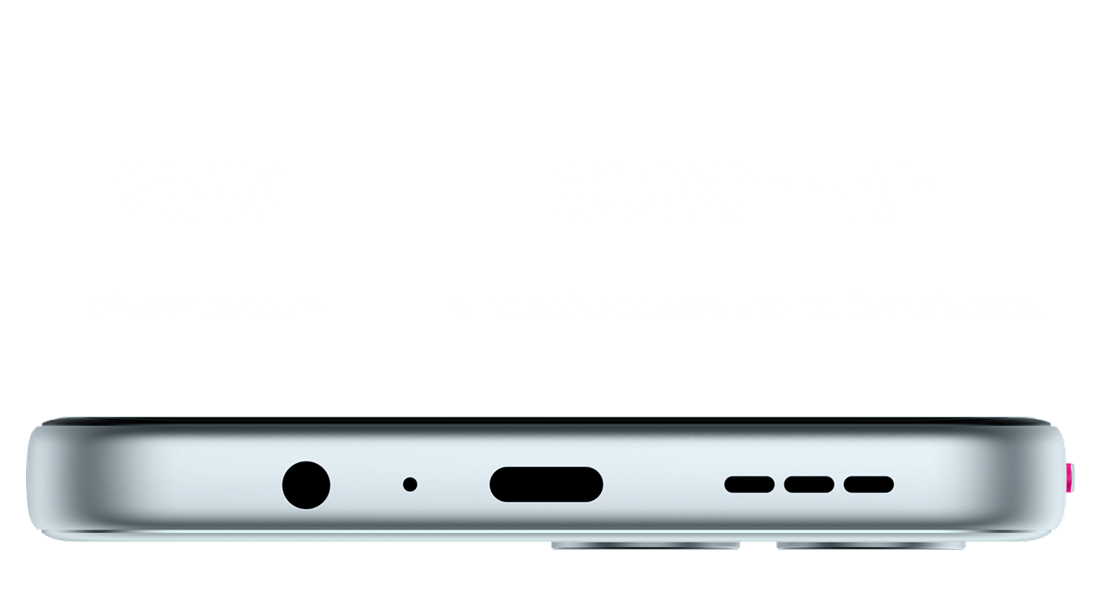 Εικόνα για την μπαταρία του T Phone 3, που δείχνει τη θύρα φόρτισης USB-C. Το κείμενο αναφέρει τα βασικά χαρακτηριστικά: '25W Γρήγορη φόρτιση' και '5000mAh Μπαταρία για ενέργεια που δεν τελειώνει'.  