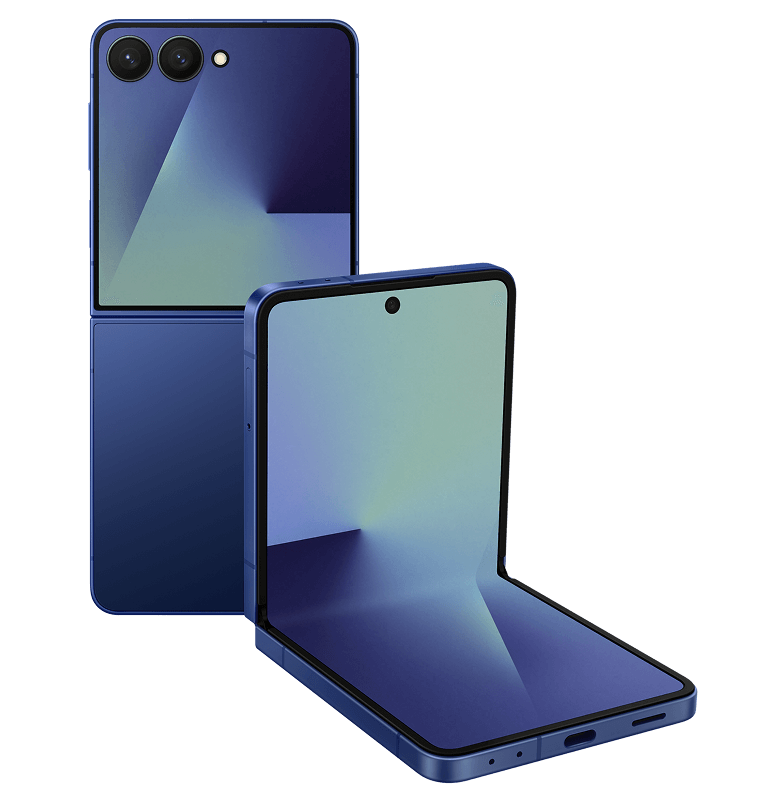 Galaxy Z Flip7 κινητό σε μπλε χρώμα