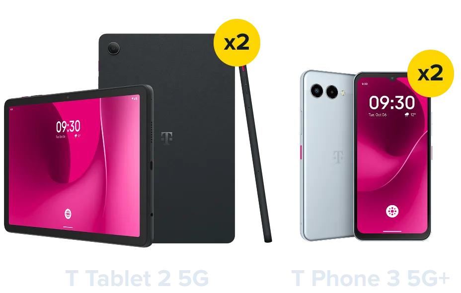 T Tablet 2 5G & T Phone 3 5G+