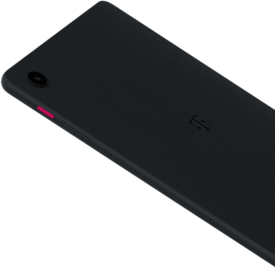 Η πίσω όψη της συσκευής T Tablet 2 στο φόντο.  