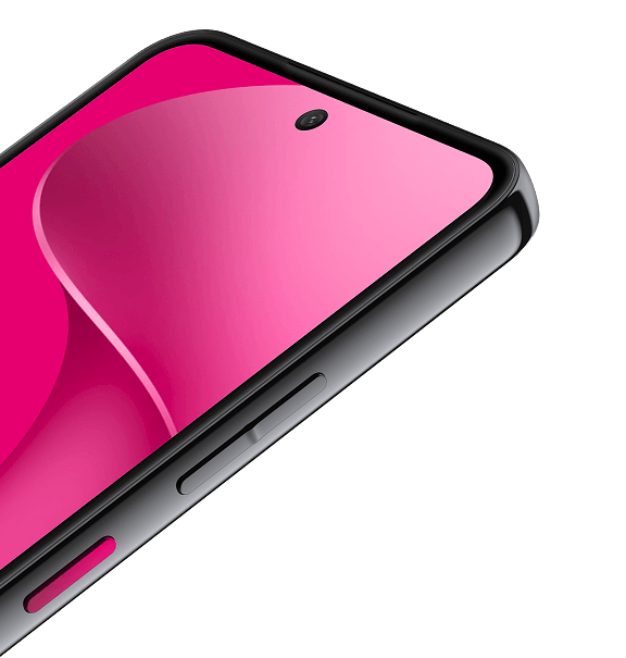 T Phone 3 με φωτισμένη οθόνη της συσκευής σε χρώμα Magenta