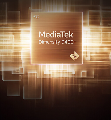Το λογότυπο του επεξεργαστή MediaTek Dimensity 9400+ που αντιπροσωπεύει τις κορυφαίες επιδόσεις του Xiaomi 15T Pro 5G.