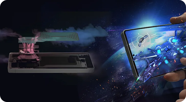 Απεικόνιση του θαλάμου αερίων κινητής συσκευής και χρήστη που παίζει βιντεοπαιχνίδι 