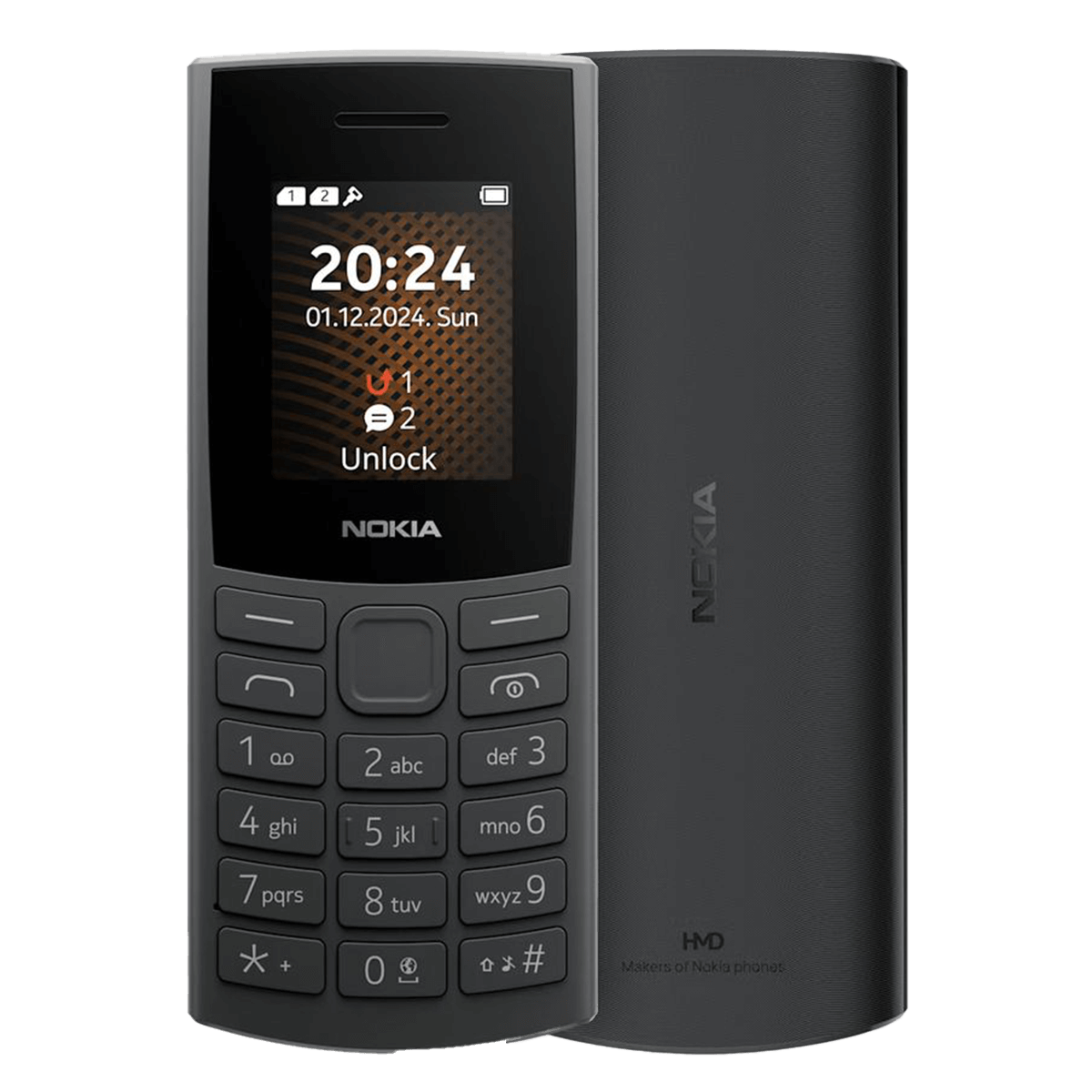 NOKIA 105 (2024) Dual 4G Ανθρακί Κινητό Τηλέφωνο