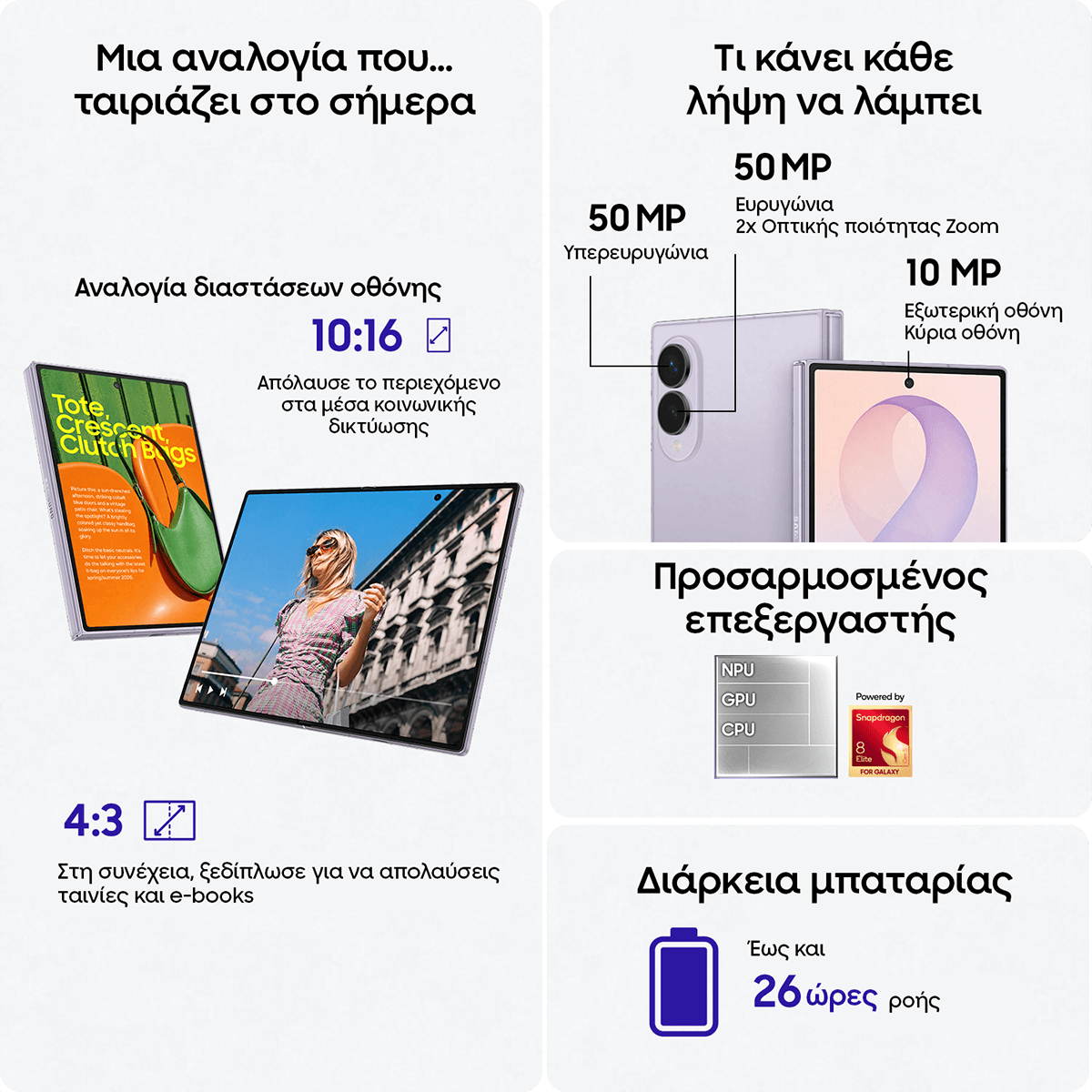 SAMSUNG Galaxy Z Fold8 Dual 5G 16GB/ 1TB Graphite Smartphone - 2