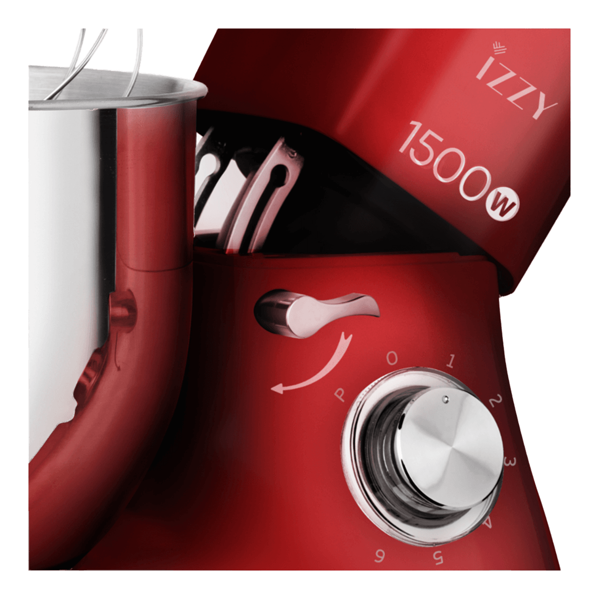 IZZY IZ-1500 Κουζινομηχανή 7Lt Spicy Red - 3