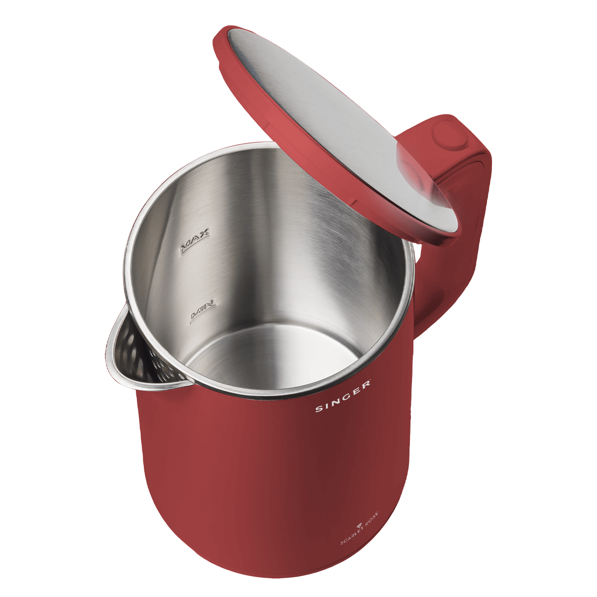 SINGER WK-15050 SCR Scarlet Rose Βραστήρας 1.5Lt Κόκκινο - 3