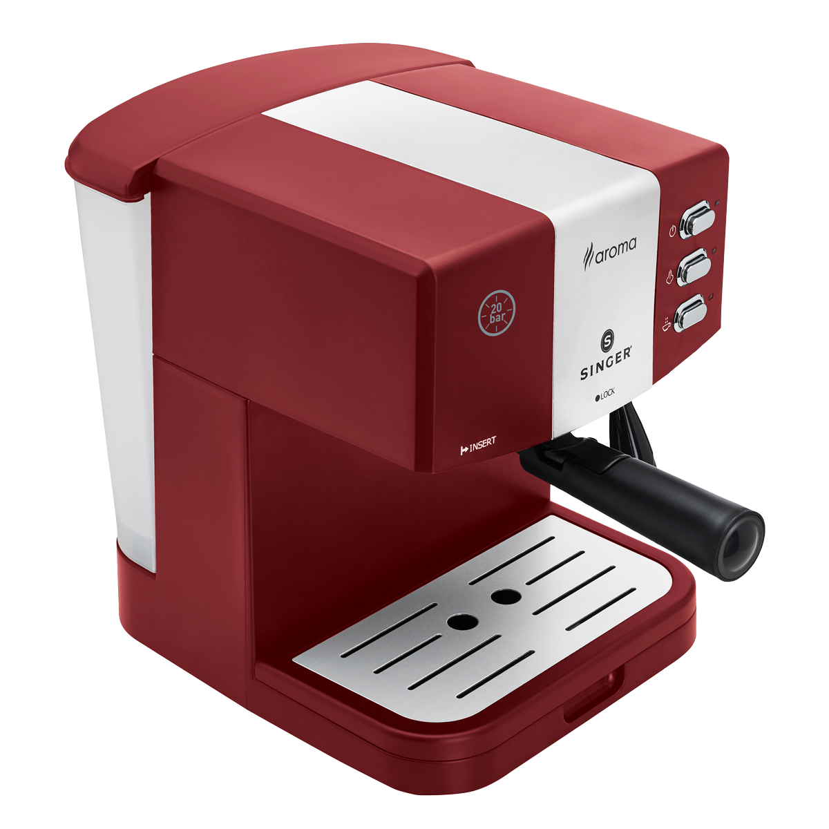 SINGER ES-851R Aroma Μηχανή Espresso Κόκκινο - 4