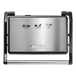 PYREX SB-290 Τοστιέρα-Γκριλιέρα Panini Ceramic Ασημί