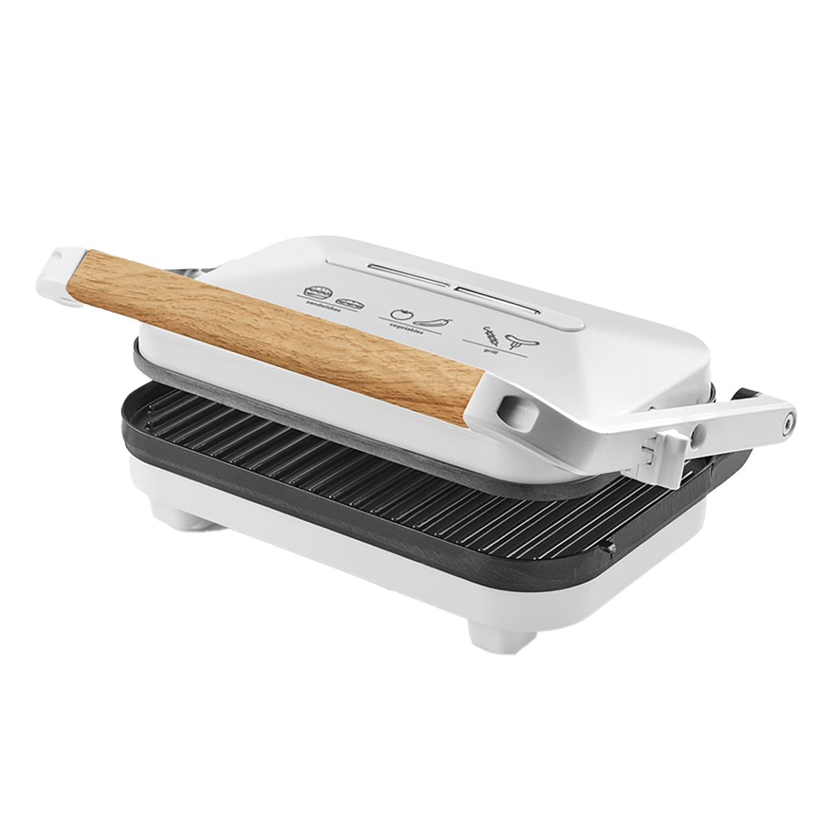 IZZY IZ-2013 Panini Σαντουιτσιέρα Wooden Λευκό