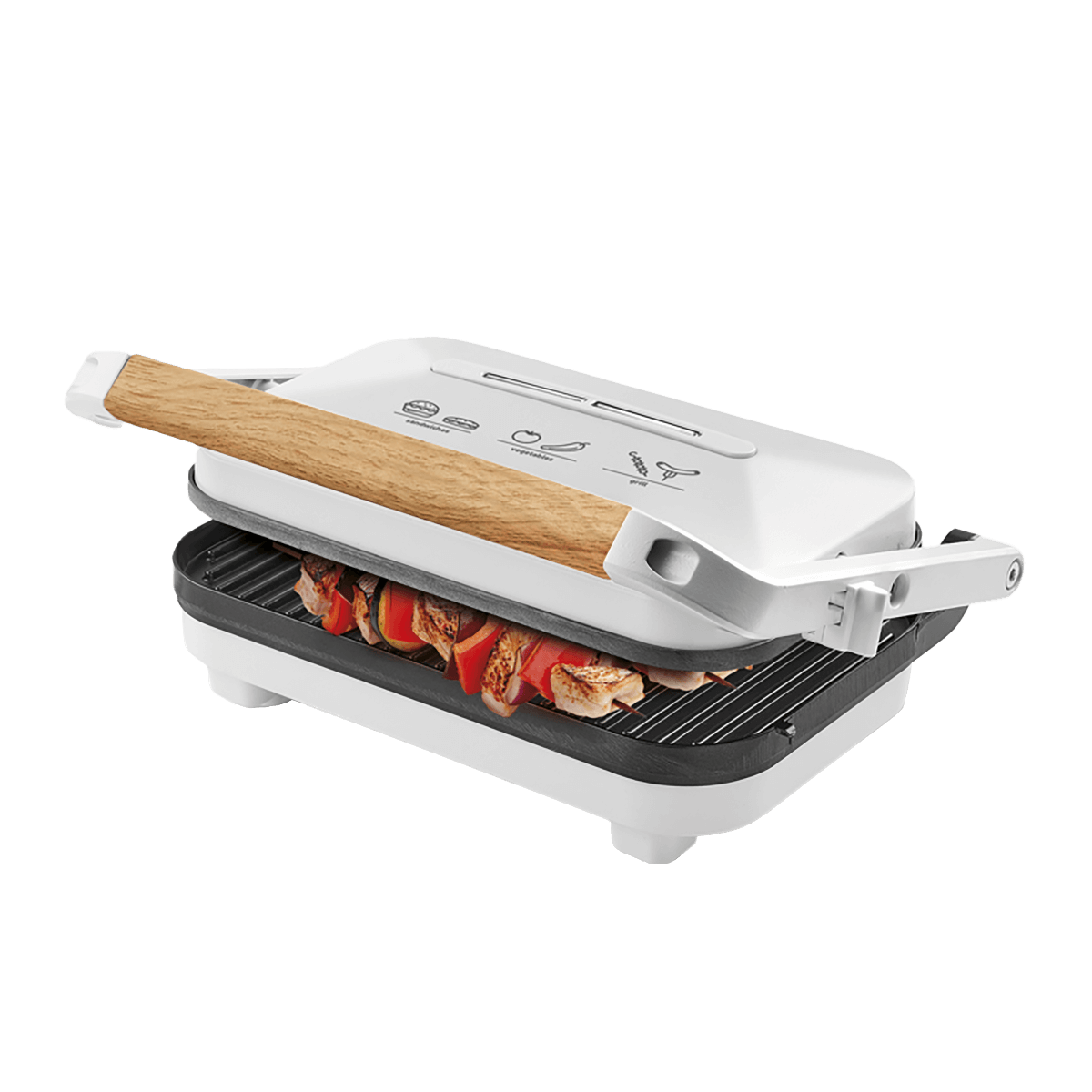 IZZY IZ-2013 Panini Σαντουιτσιέρα Wooden Λευκό - 2