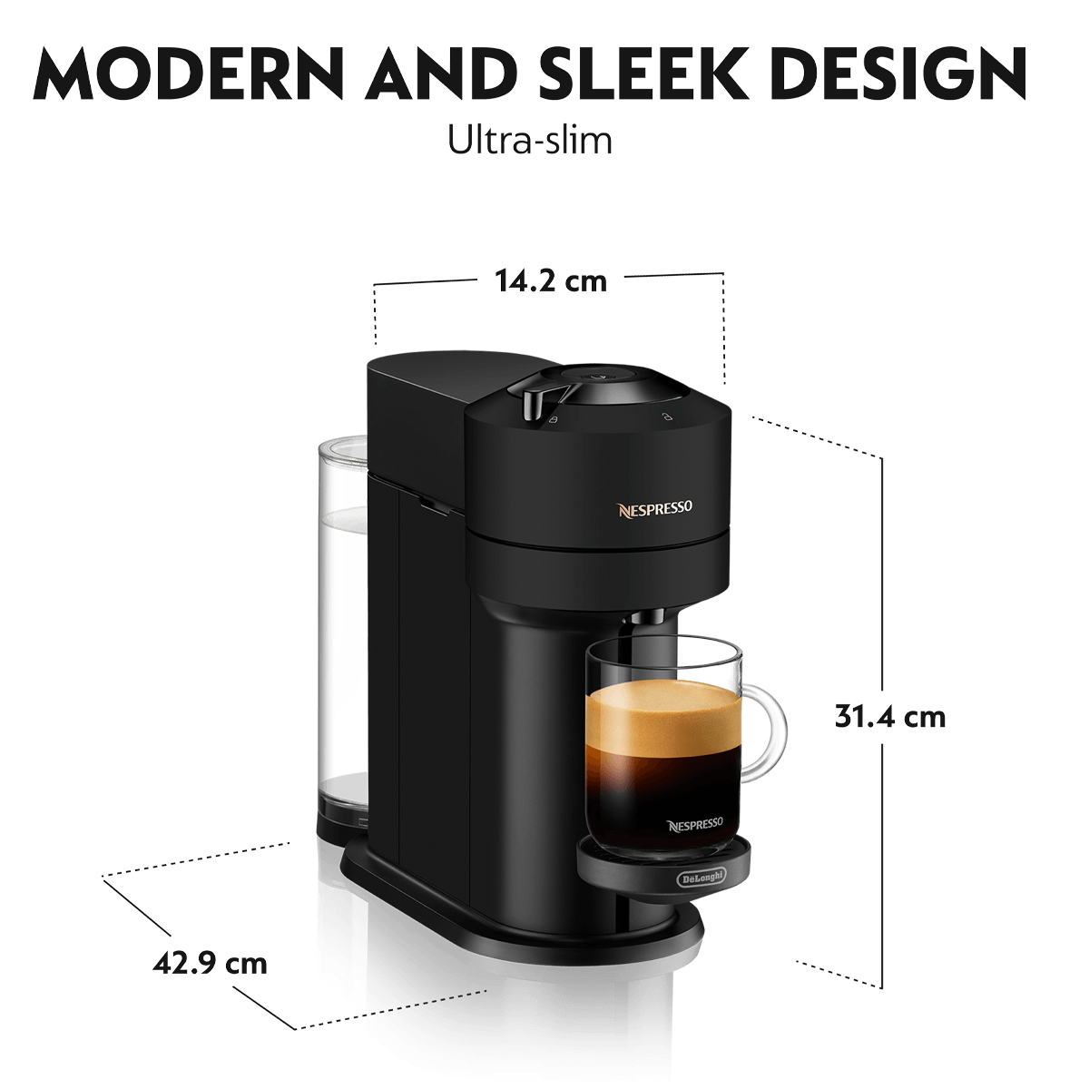 DELONGHI ENV120.BM Μηχανή Καφέ Nespresso Vertuo Next Matt Black - 6
