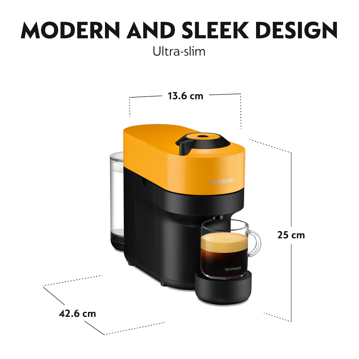 DELONGHI ENV90.Y Μηχανή Καφέ Nespresso Vertuo Pop Mango Yellow - 6