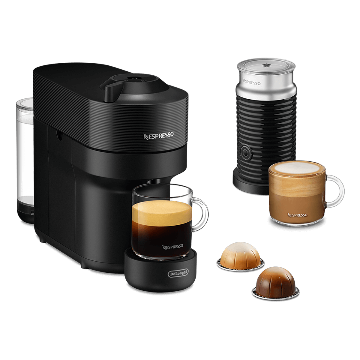 DELONGHI ENV90.BAE Μηχανή Καφέ Nespresso Vertuo Pop & Aeroccino Liquorice Black