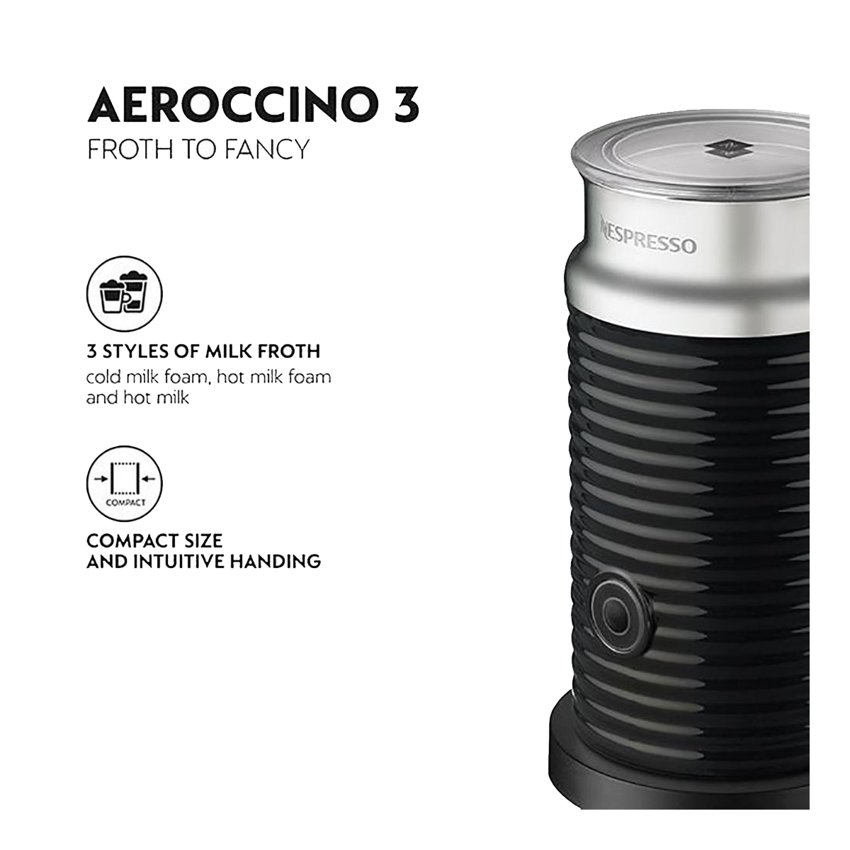DELONGHI ENV90.BAE Μηχανή Καφέ Nespresso Vertuo Pop & Aeroccino Liquorice Black - 7