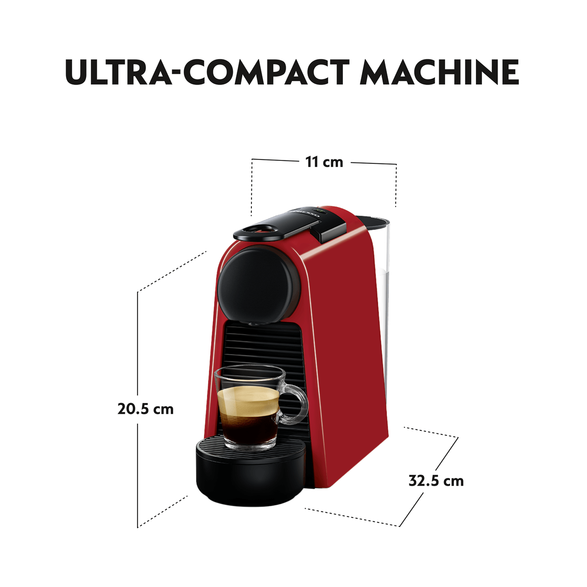 DELONGHI EN85.R Μηχανή Καφέ Nespresso Original Essenza Mini Ruby Red - 6