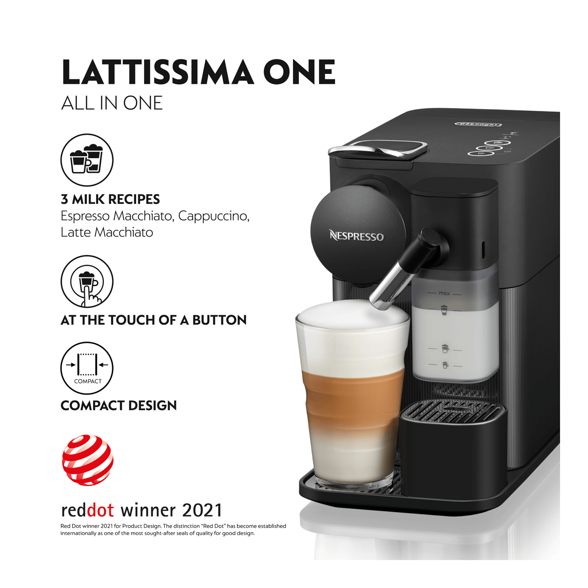 DELONGHI EN510.B Μηχανή Καφέ Nespresso Original Lattissima One Shadow Black - 7