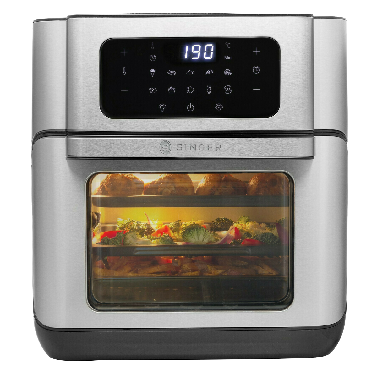 SINGER AF-4640 Vita Cook Φριτέζα Αέρος 10Lt Ασημί