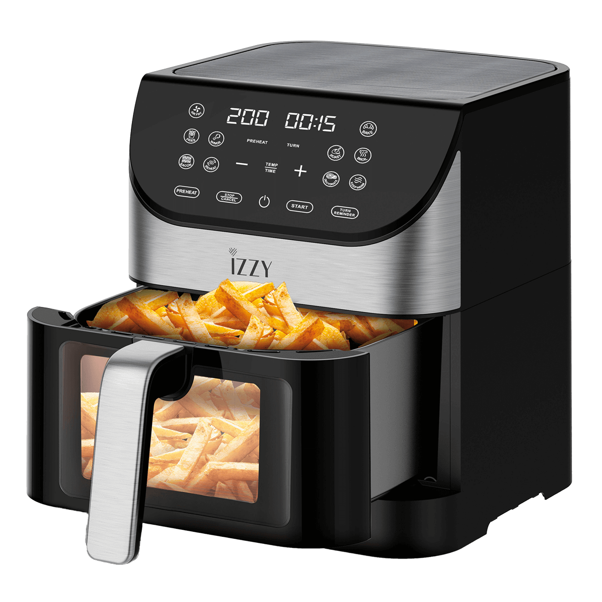IZZY IZ-8217 Digital Φριτέζα Αέρος 6Lt Μαύρο - 3