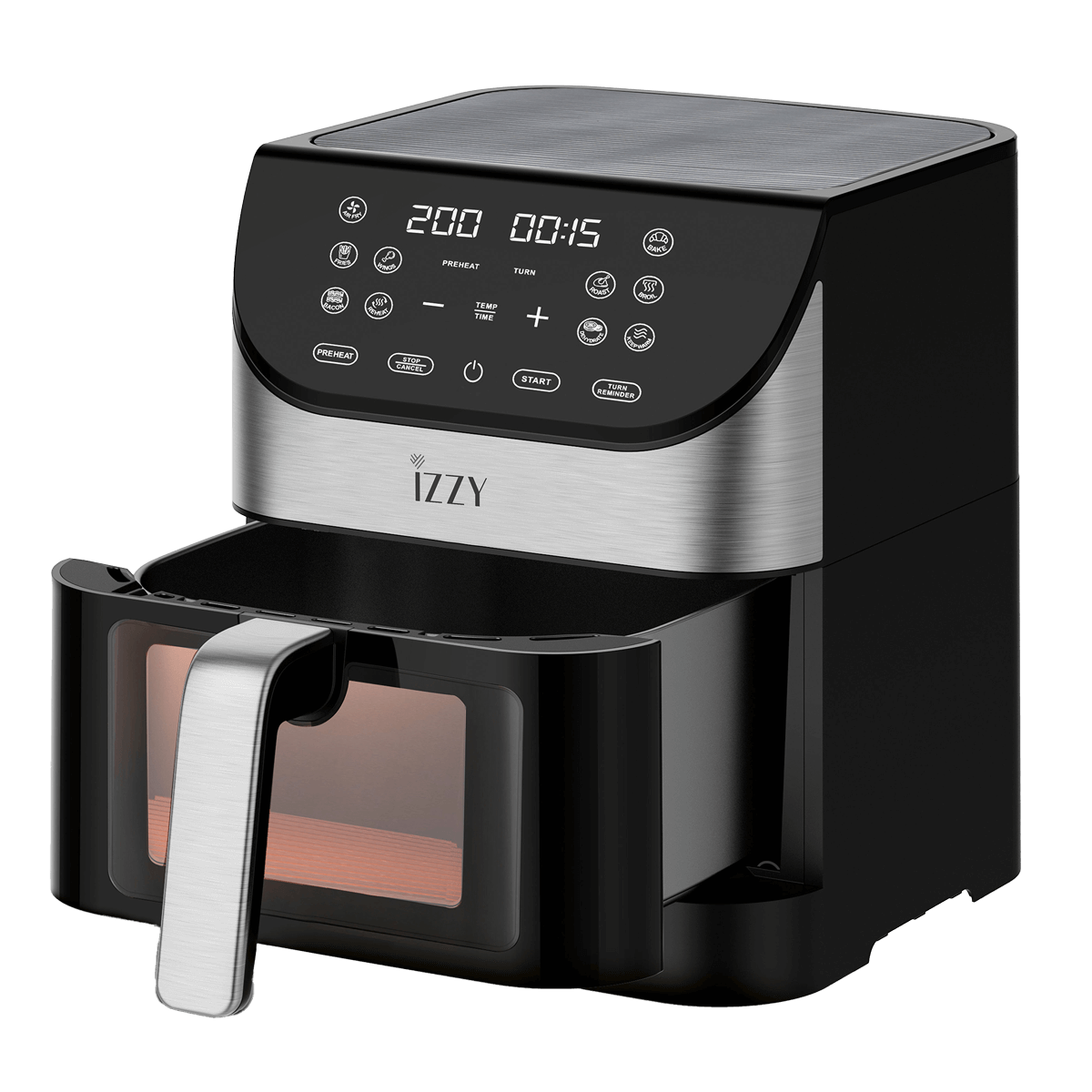 IZZY IZ-8217 Digital Φριτέζα Αέρος 6Lt Μαύρο - 4