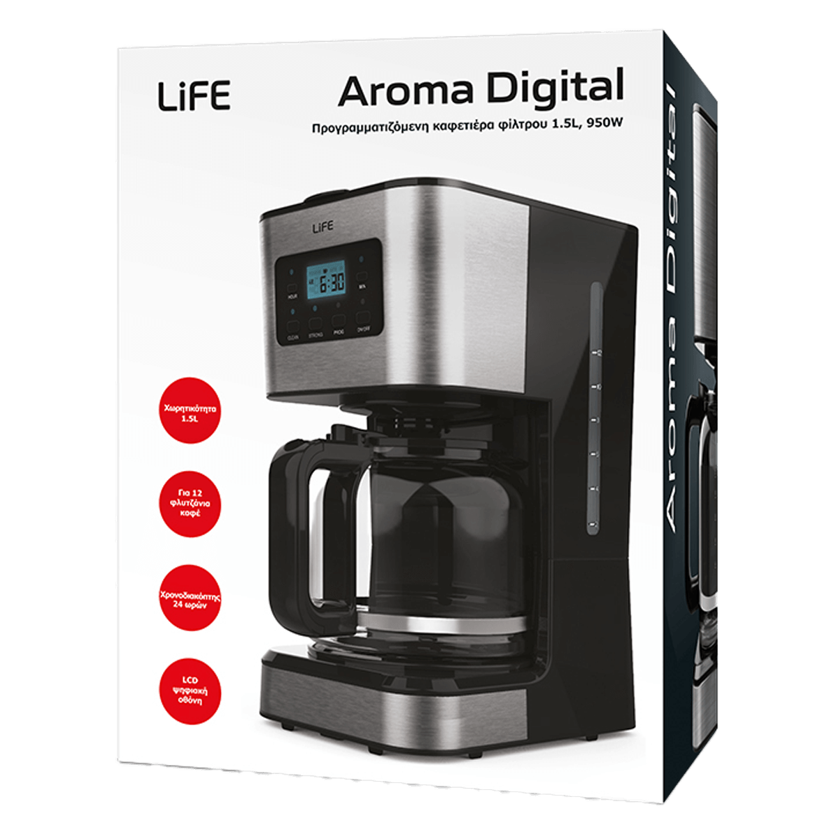 LIFE CM-200 Aroma Καφετιέρα Φίλτρου 950W Μαύρο - 6