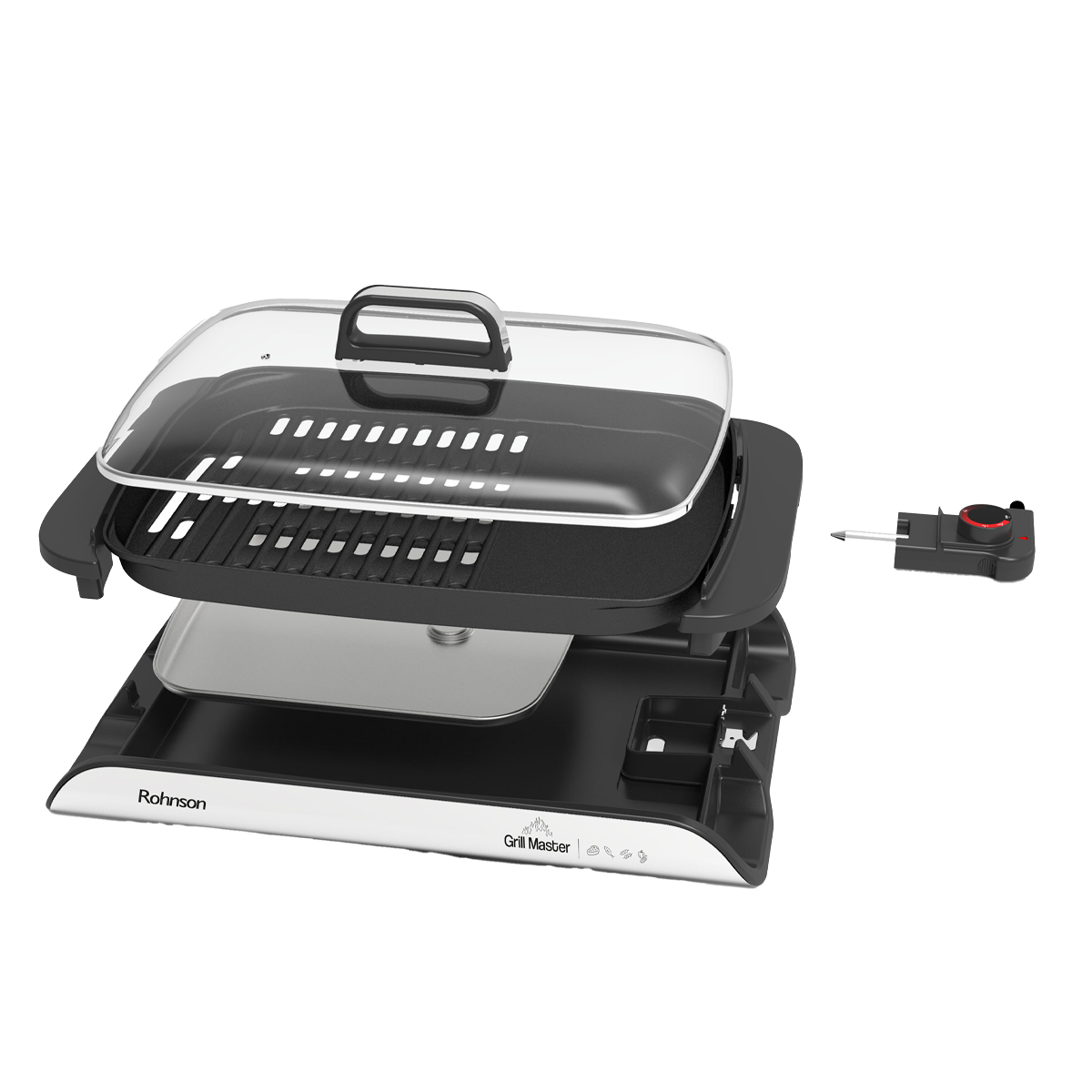 ROHNSON R-2528 Grill Master Ηλεκτρική Ψησταριά BBQ Μαύρο - 2