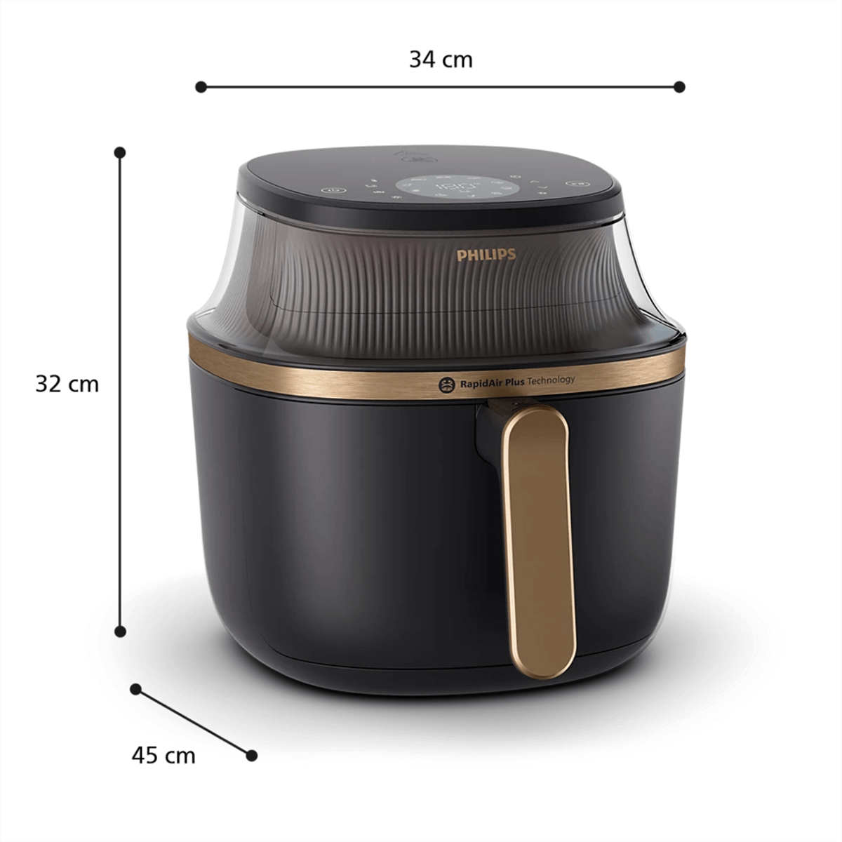 PHILIPS NA342/00 Series 3000 Φριτέζα Αέρος 7.2Lt Μαύρο - 4