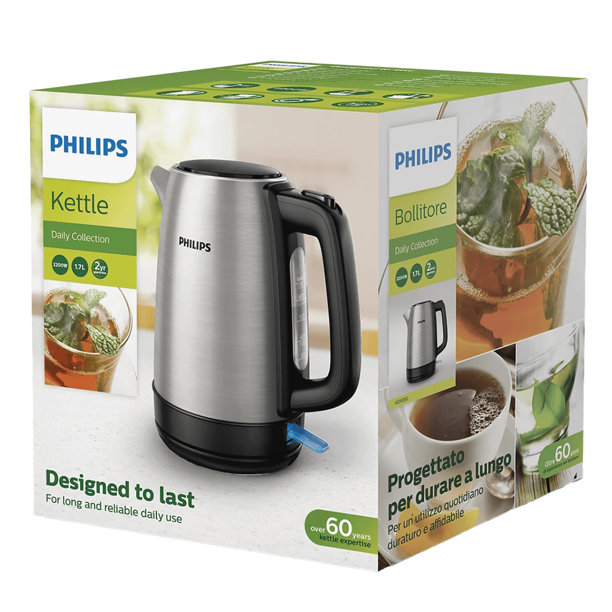 PHILIPS HD9350/90 Daily Collection Βραστήρας 1.7Lt Ασημί - 4