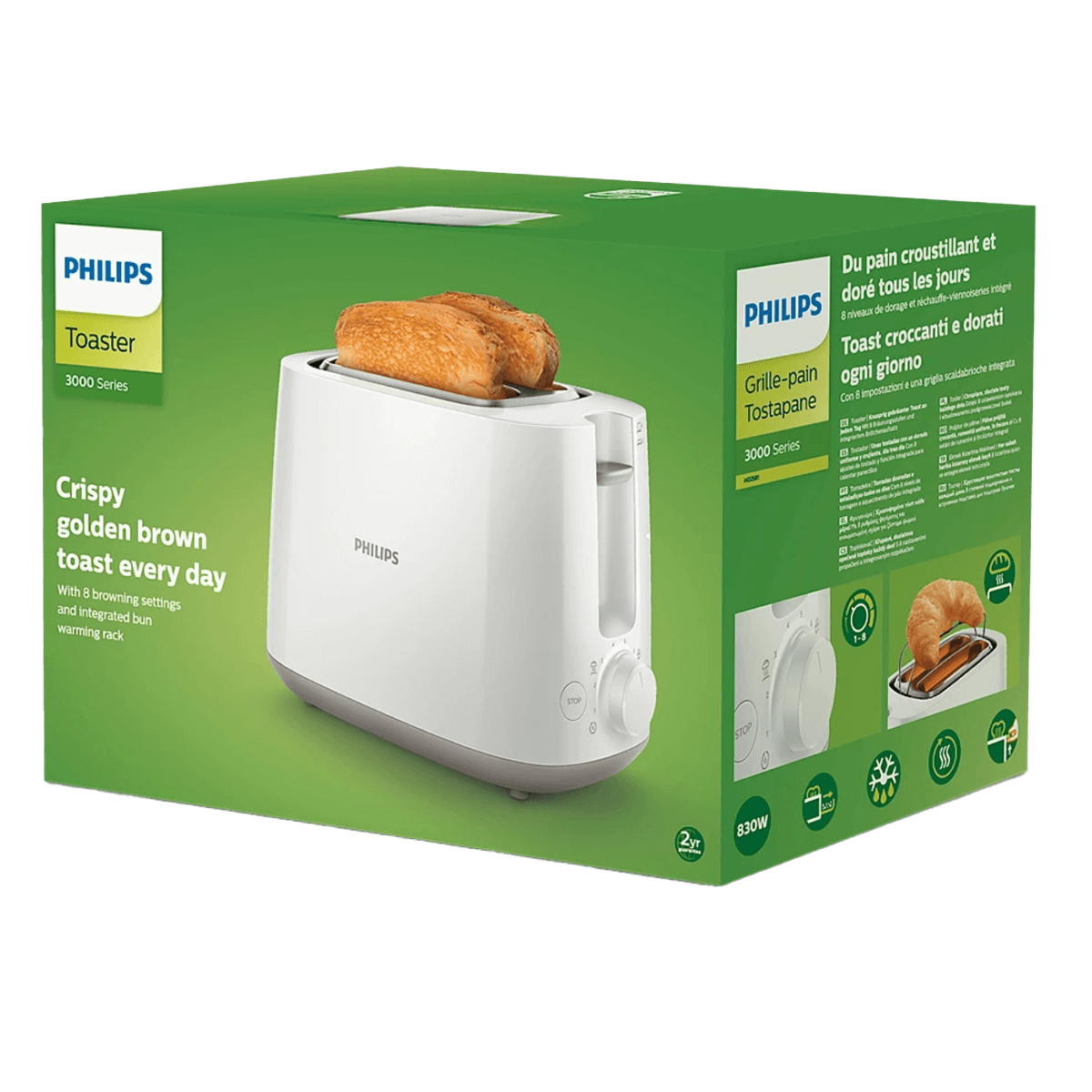 PHILIPS HD2581/00 Daily Collection Φρυγανιέρα 830W Λ ευκό - 4