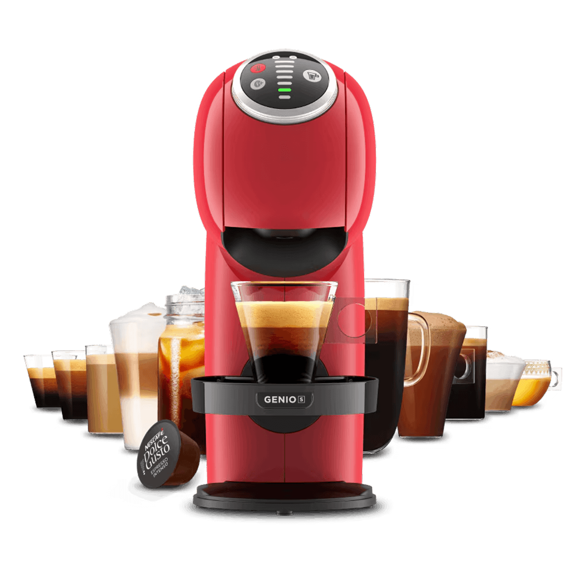 KRUPS KP3405 Μηχανή Καφέ Espresso NESCAFE Dolce Gusto Genio S Plus Red