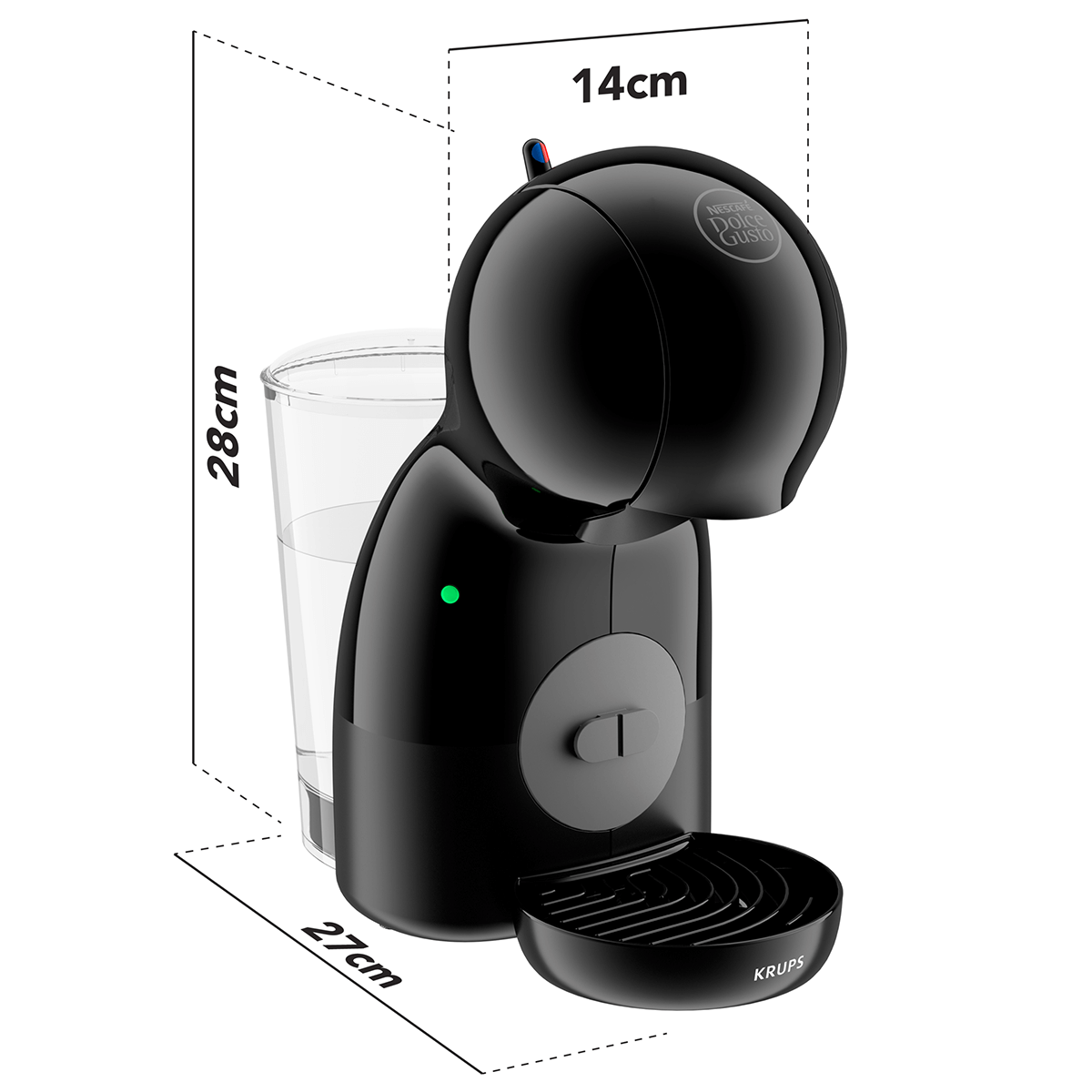 KRUPS KP1A3B Μηχανή Καφέ Espresso NESCAFE Dolce Gusto Piccolo Xs Black - 6
