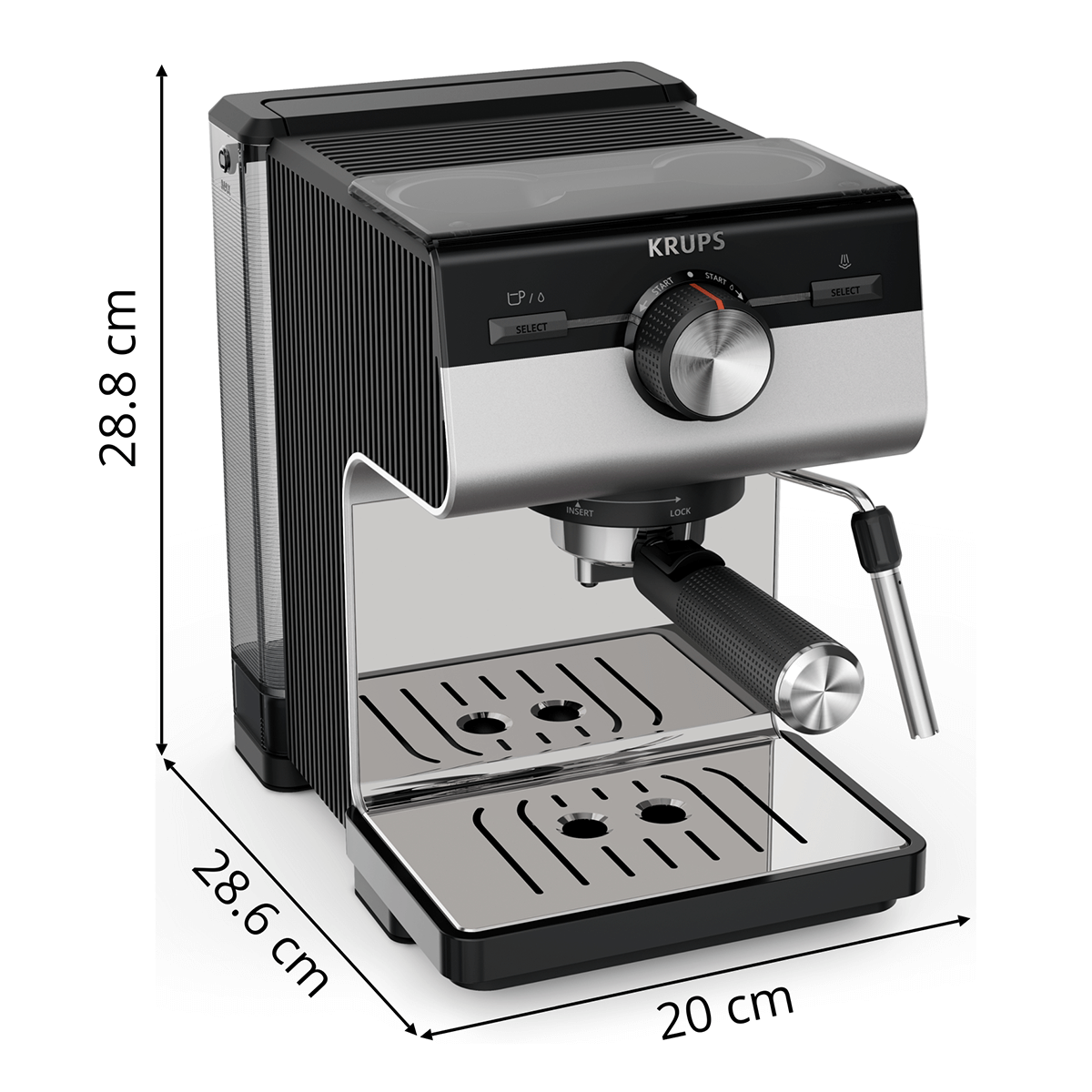 KRUPS XP384E10 Authentic+ C90 Χειροκίνητη Μηχανή Espresso Μαύρο - 4