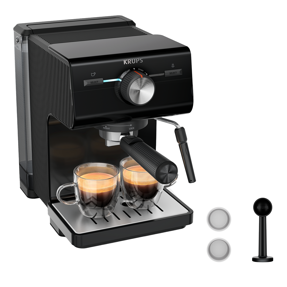 KRUPS XP381810 C50 Χειροκίνητη Μηχανή Espresso Μαύρο - 2