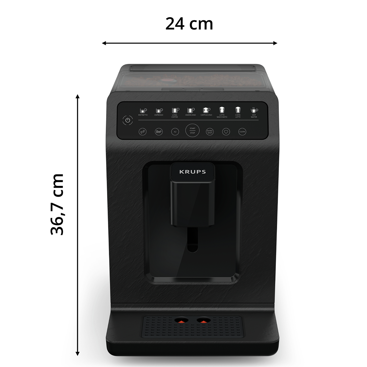 KRUPS EA897B Evidence Eco Αυτόματη Μηχανή Espresso Μαύρο - 3