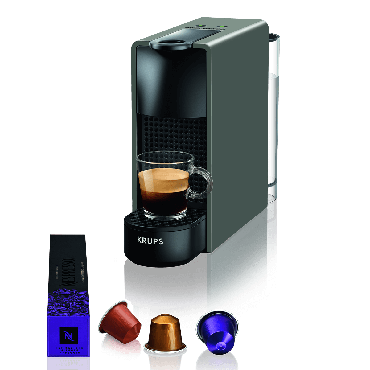 KRUPS XN110BV Μηχανή Καφέ Nespresso Original Essenza Mini Grey