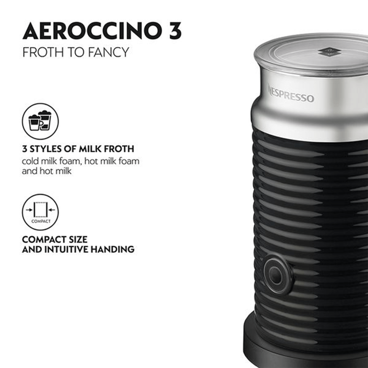 KRUPS XN1118V Μηχανή Καφέ Nespresso Original Essenza Mini & Aeroccino Black - 8