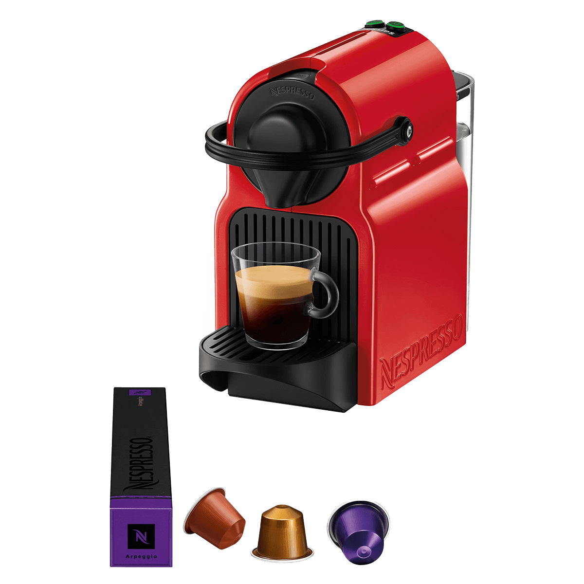 KRUPS XN1005V1 Μηχανή Καφέ Nespresso Original Inissia Red