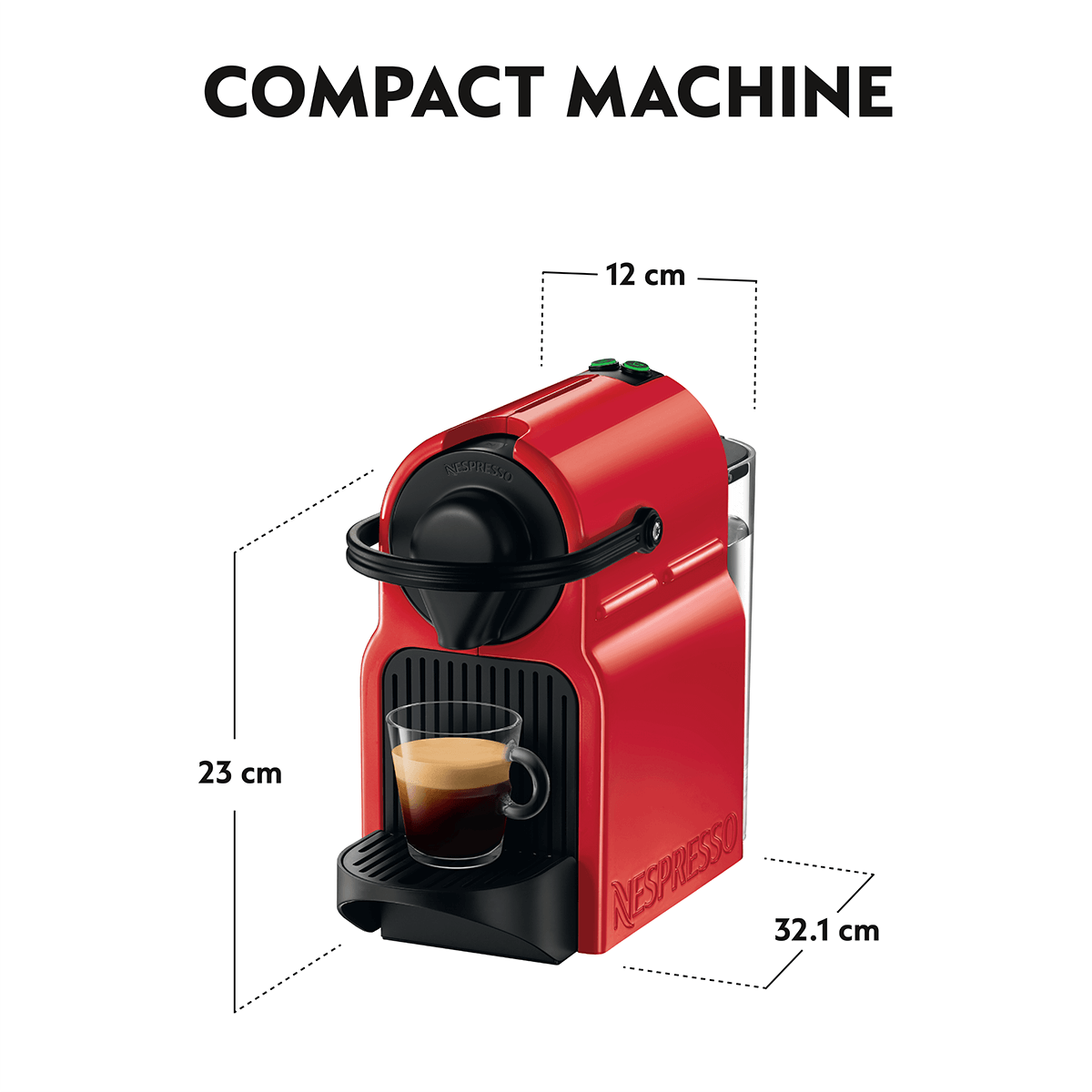 KRUPS XN1005V1 Μηχανή Καφέ Nespresso Original Inissia Red - 6