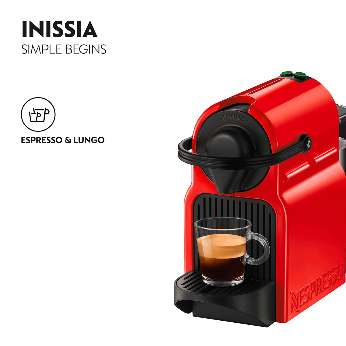 KRUPS XN1005V1 Μηχανή Καφέ Nespresso Original Inissia Red - 7