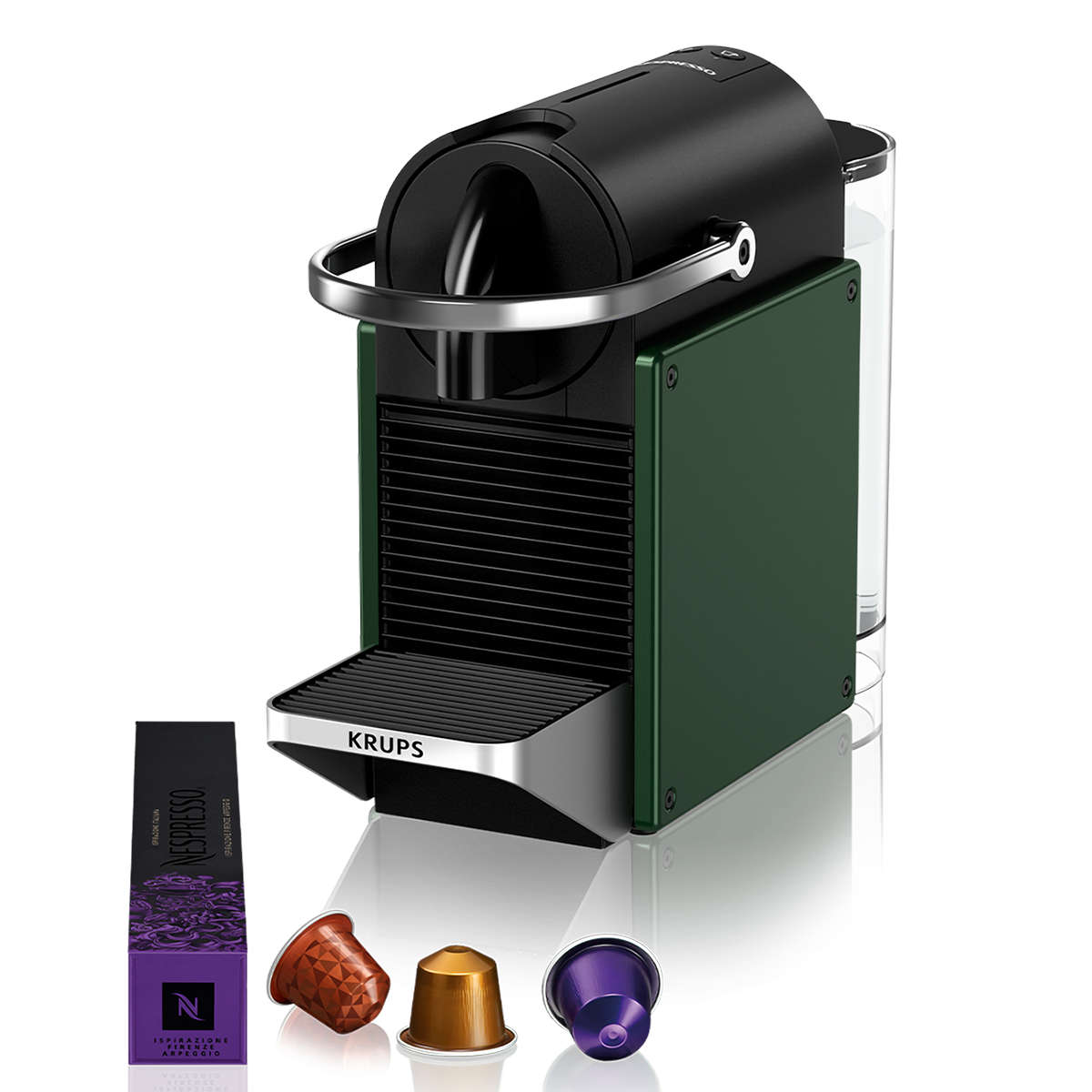 KRUPS XN3063V Μηχανή Καφέ Nespresso Original Pixie Dark Green