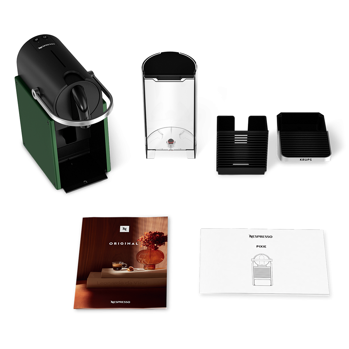 KRUPS XN3063V Μηχανή Καφέ Nespresso Original Pixie Dark Green - 5