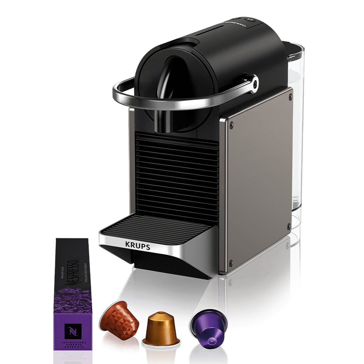 KRUPS XN306TV Μηχανή Καφέ Nespresso Original Pixie Titan