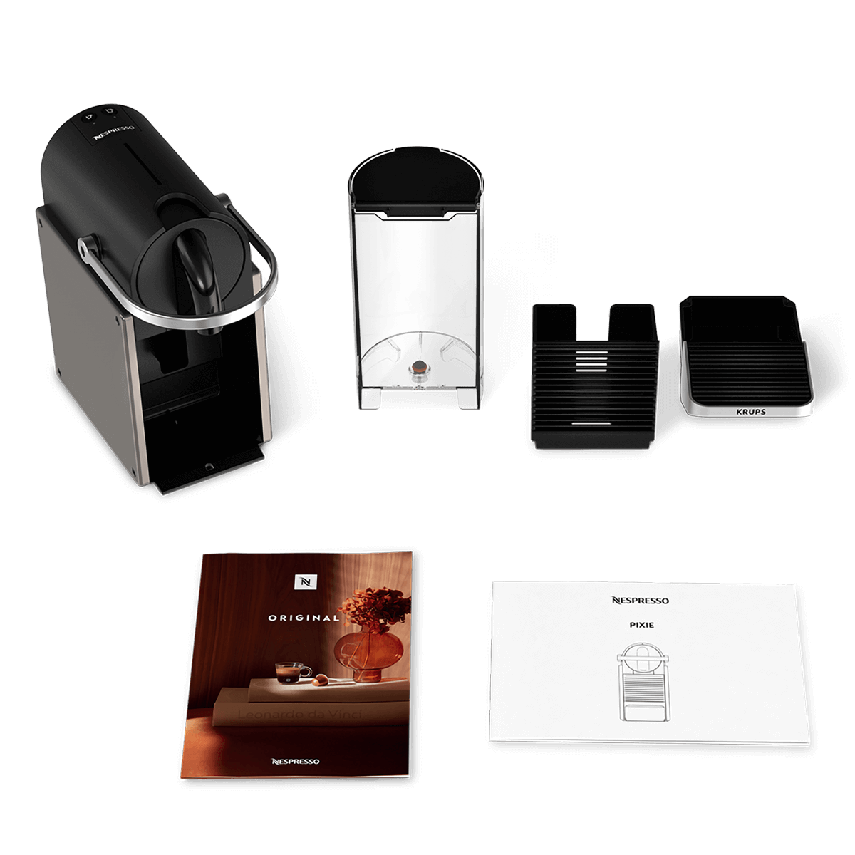 KRUPS XN306TV Μηχανή Καφέ Nespresso Original Pixie Titan - 5