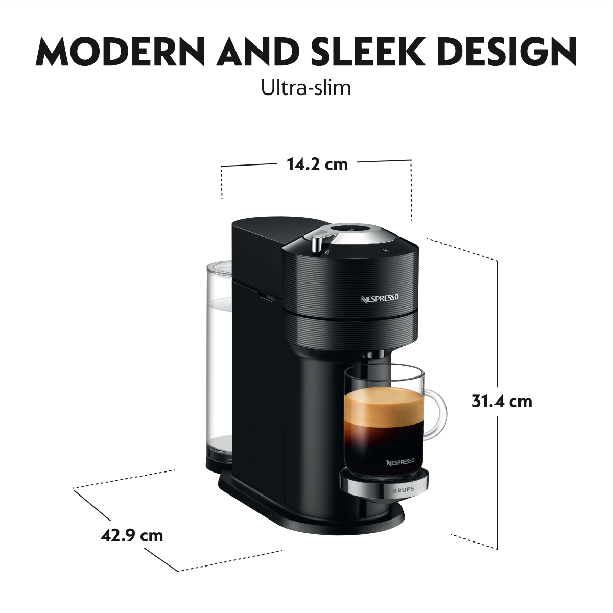 KRUPS XN9108 Μηχανή Καφέ Nespresso Vertuo Next Premium Classic Black - 6