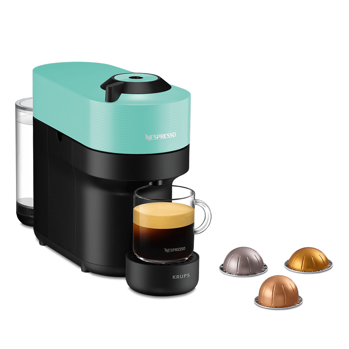KRUPS XN9204 Μηχανή Καφέ Nespresso Vertuo Pop Aqua Mint