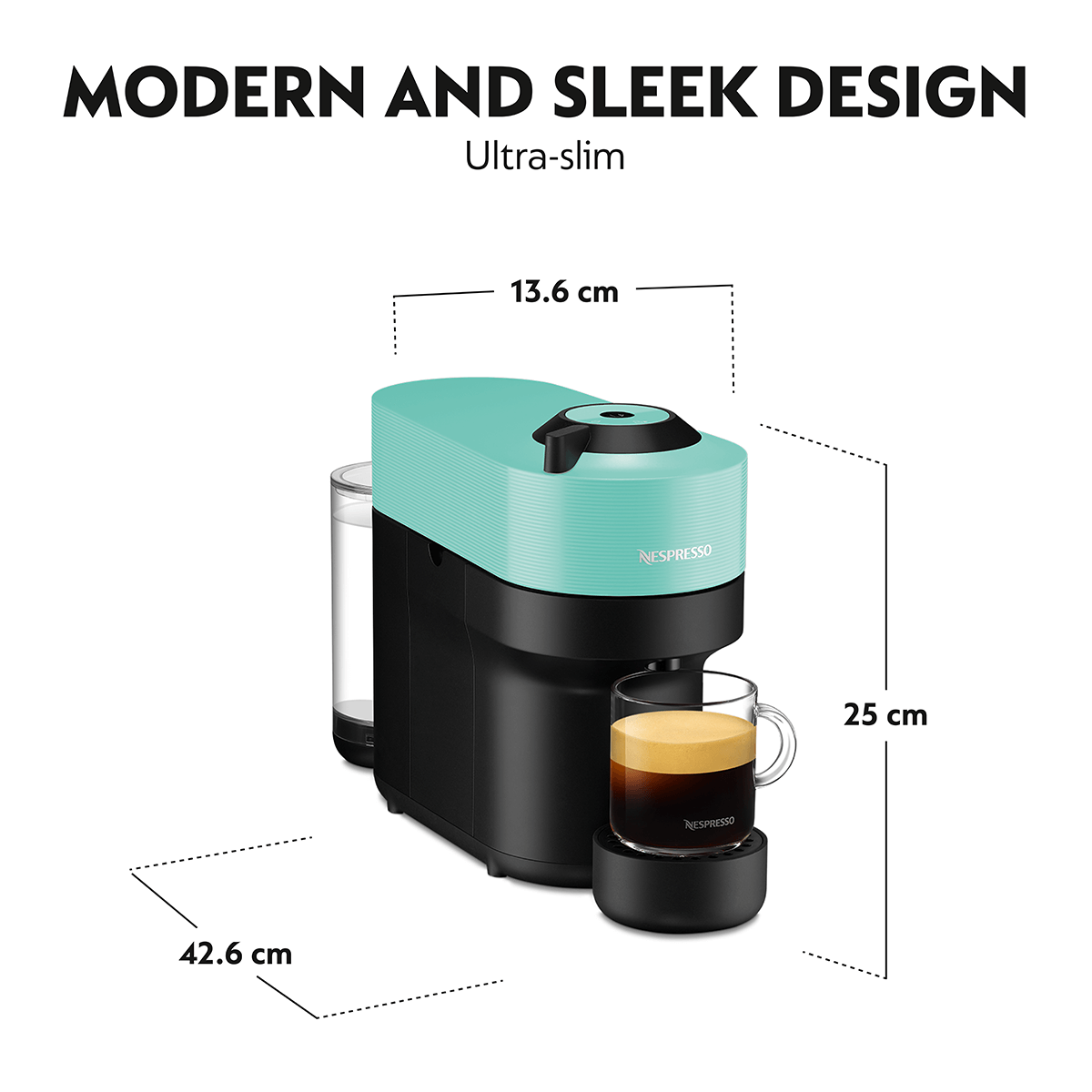 KRUPS XN9204 Μηχανή Καφέ Nespresso Vertuo Pop Aqua Mint - 6